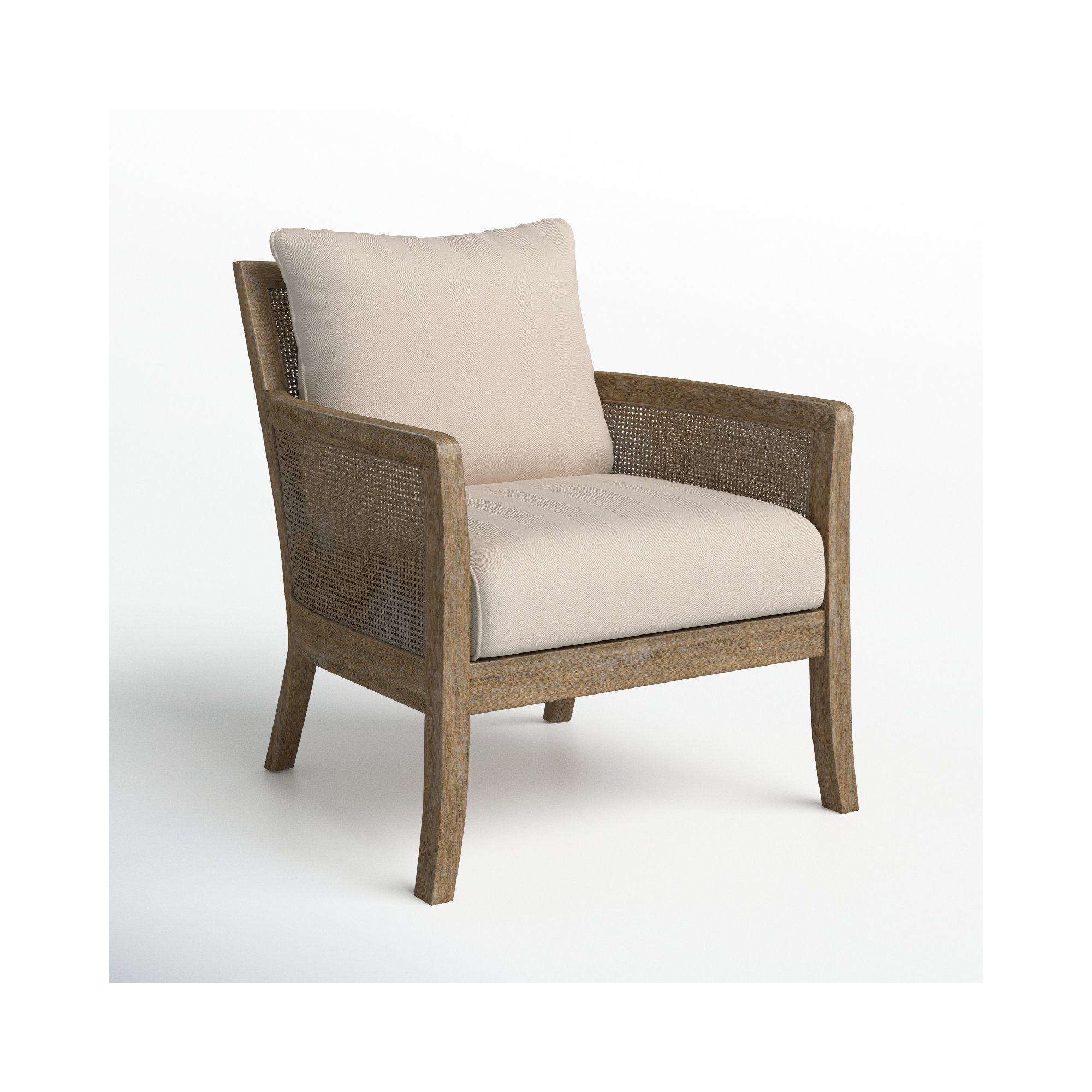 Farlane Upholstered Armchair, Off-White