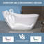 Baignoire autoportante blanche 59 po avec trop-plein et drain 59 po