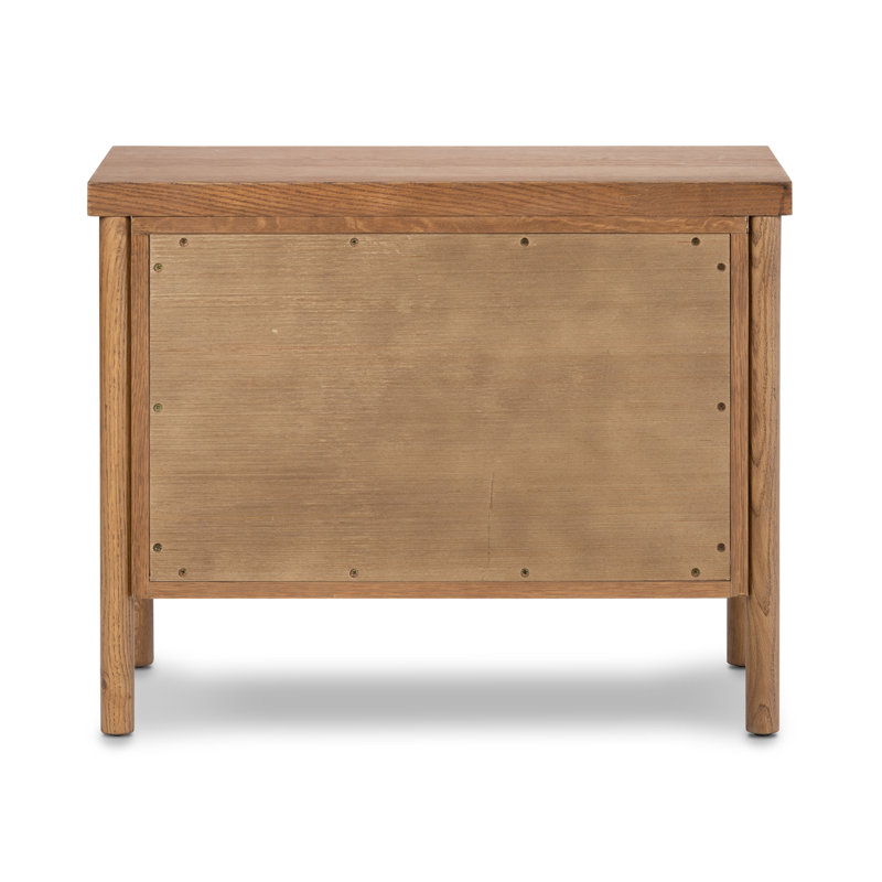 Roark 2 - Drawer Solid Wood Nightstand, Brown