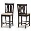 Upholstered Counter Stool with Solid Wood Frame