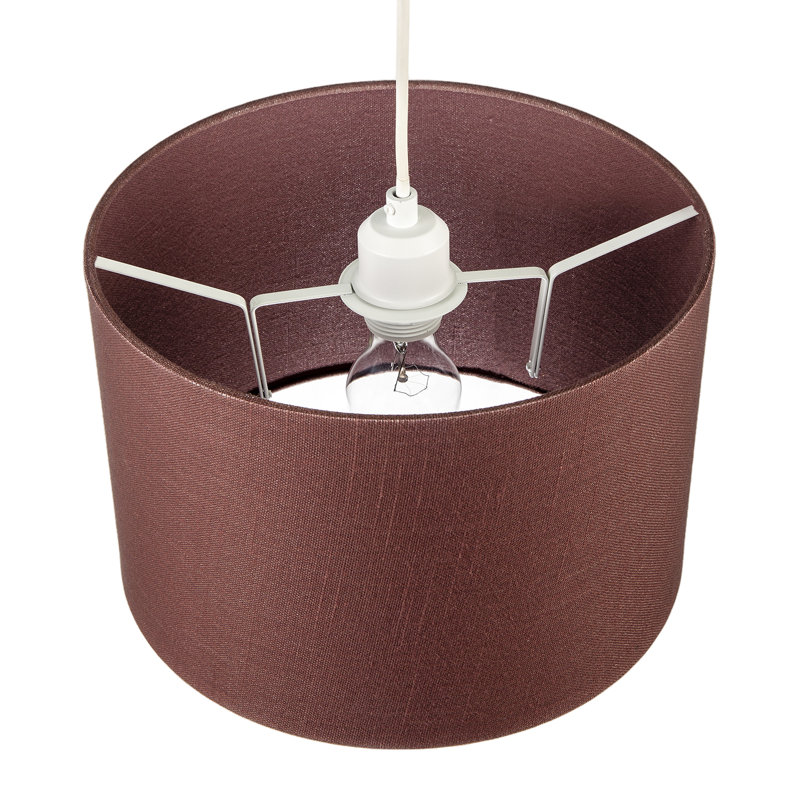 20 cm H Drum Fabric Lamp Shade ( Slip-On ), Cinnamon