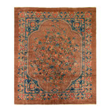 Hand Woven Cotton and Wool Floral Area Rug