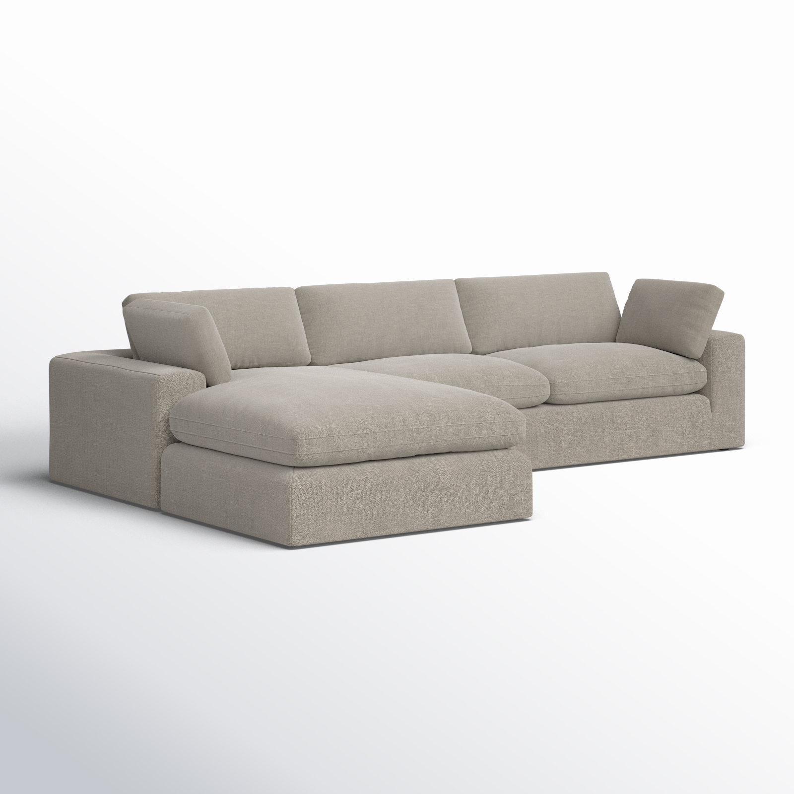 Asher 2 - Piece Upholstered Chaise Sectional , Left Hand Facing, Effie Flax Performance Linen