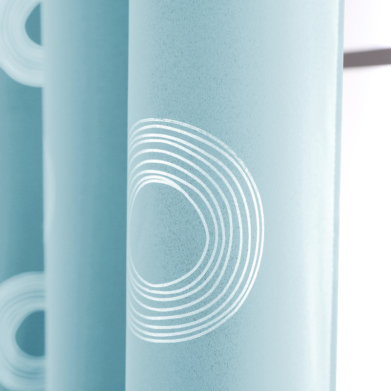 Gudelia Room Darkening Curtain Single Panel, 42" W x 84" L, Sky Blue