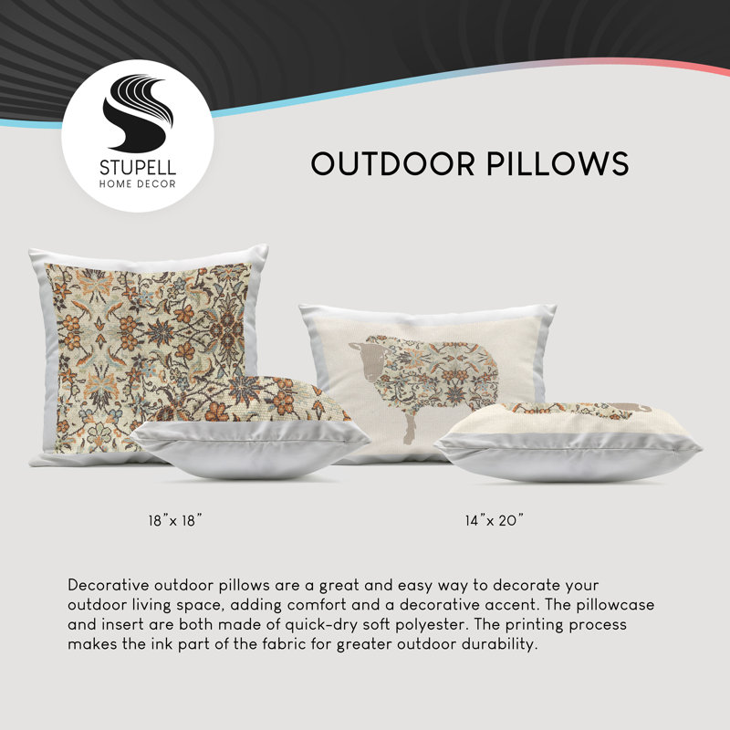 Sandpiper Reflecting on Shore Outdoor Printed Pillow by Christine Zalewski