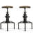 Set Of 2,Antique Vintage Industrial Bar Stool PU Leather Water Pipe Fire Hydrant Design Cafe Coffee Industrial Bar Stool-639013674-639013681