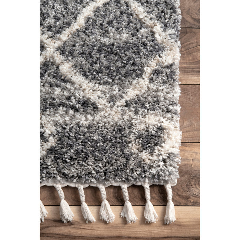 Candler Geometric Gray Area Rug, Rectangle 2' x 3' 7"