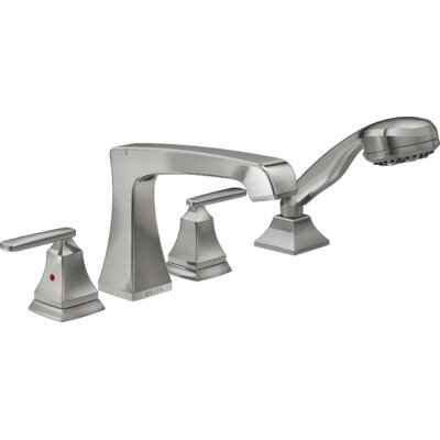 Ashlyn Double Handle Deck Mounted Roman Tub Faucet Trim with Handshower -  Delta, T4764-SS