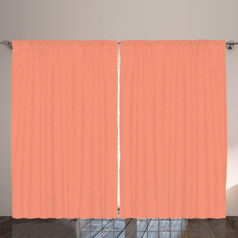 Rustic curtain, elaborate spring flower, peach