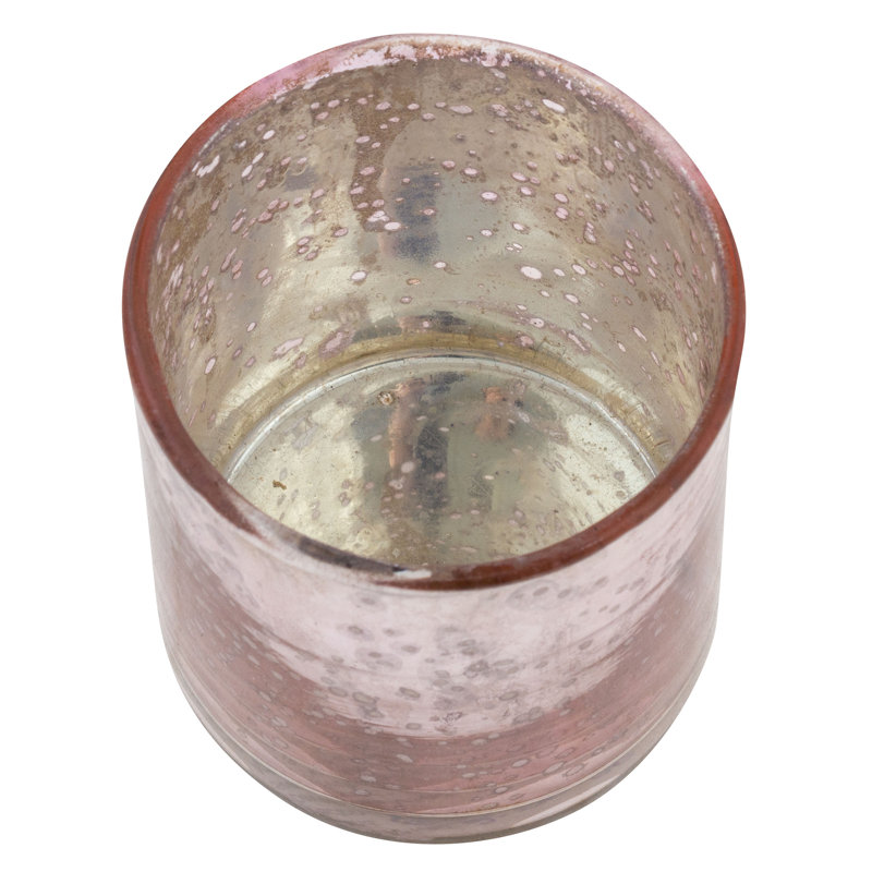 MERCURY STRAIGHT VOTIVE GOLD, White/Pink