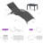 Gerania Outdoor 69.3" Long Reclining Chaise Lounge Set With Detachable Pillow And Table-1204498899
