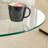 Round Tempered Glass Coffee Table with Light Luxury Design-506843434