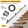 3M Wall Mounted Handrail Safety Hand Rail Non-Slip Steel Pipehandrail Indoor Outdoor Industrial Pipe Towel Rail Wrought Iron Wall Balustrade Handrail Banister Stair Railing