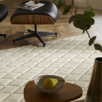Geometric Shapes Wool Hand Tufted Area Rug