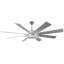 Ventilateur de plafond chromé moderne 72 po avec lumières et télécommande Nimbella-1848337232
