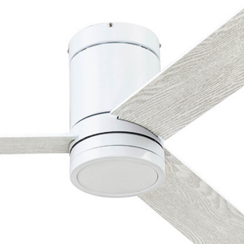 Ventilateur de plafond 52 "avec lumières DEL et télécommande Espy, Blanc brillant