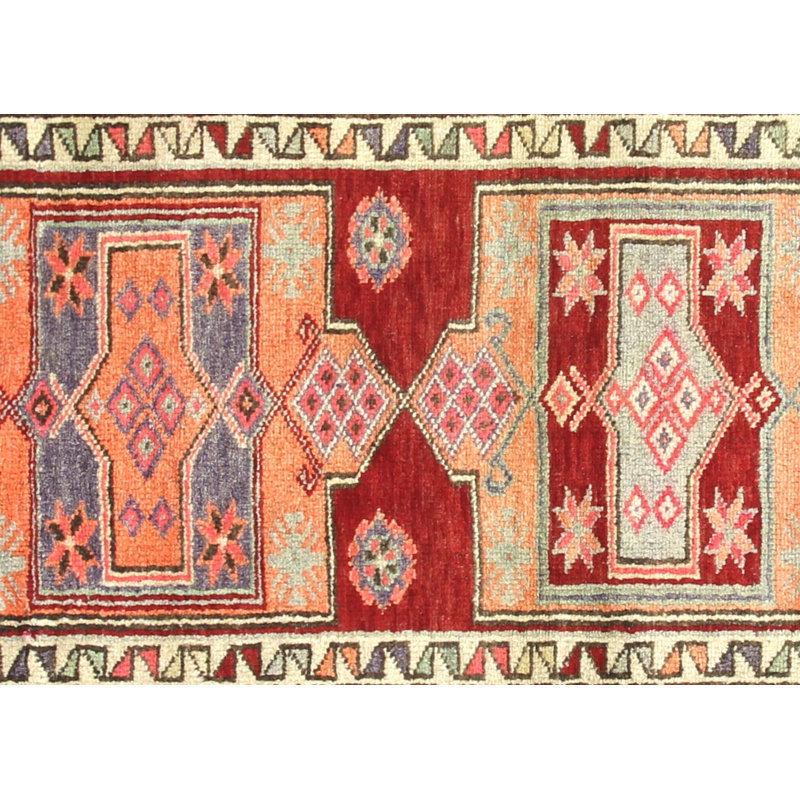 Runner One-of-a-Kind 2'11" X 13'3" 1960s Runner Wool Area Rug in Red