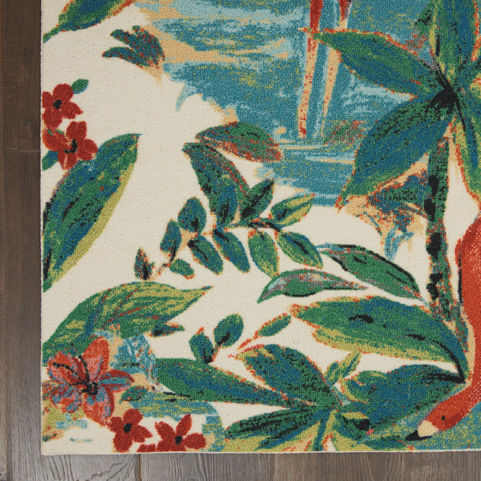 Bay Isle Home Raine Pink/Blue Outdoor Area Rug & Reviews | Wayfair