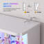 Vitrine 71 po en T avec vitrine à 6 niveaux avec armoire de rangement RVB-250021707