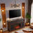 Electric Fireplace Tv Stand With Spacious Storage Console, Embossed Rustic Design, Remote Control, Cord Management, And Adjustable Shelves For Living Room-1227638029