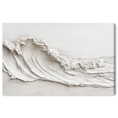 Vague sur toile blanche par Art Remedy