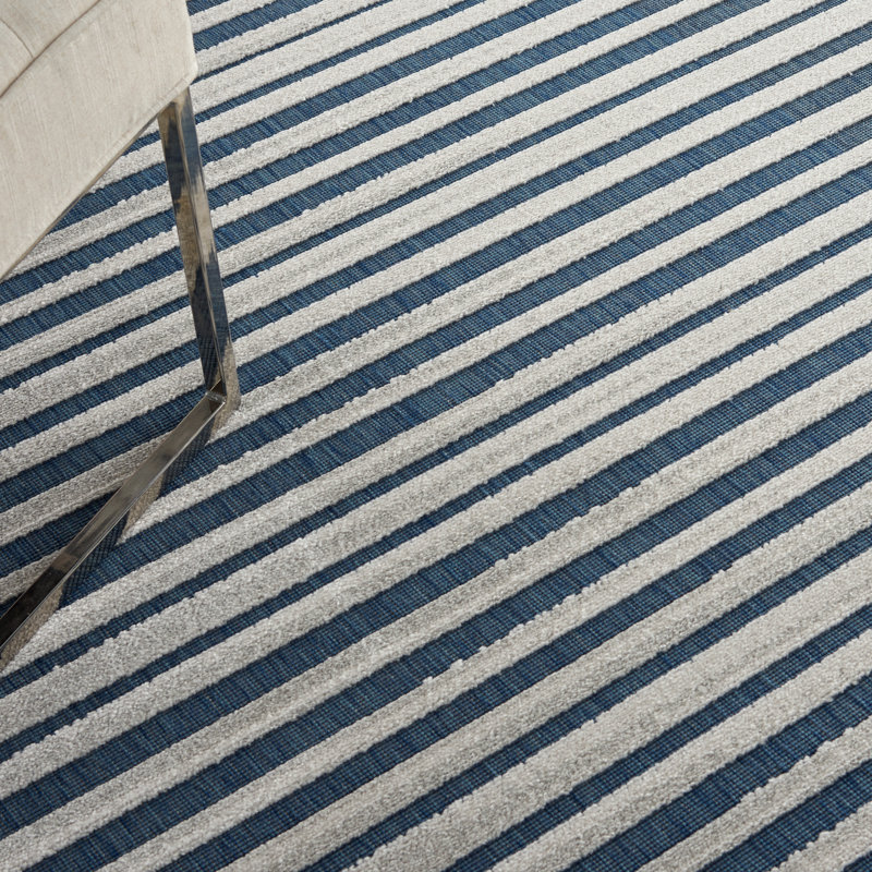 Steelman Striped Indoor / Outdoor Rug, Rectangle 4' x 6'