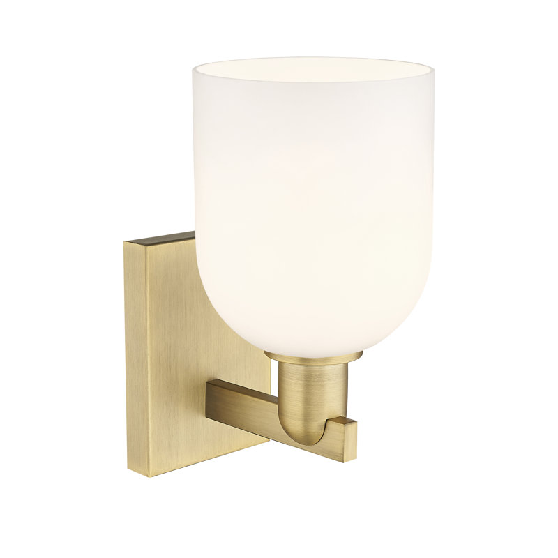 Applique murale 1 lumière Allysson, White / Brushed Brass