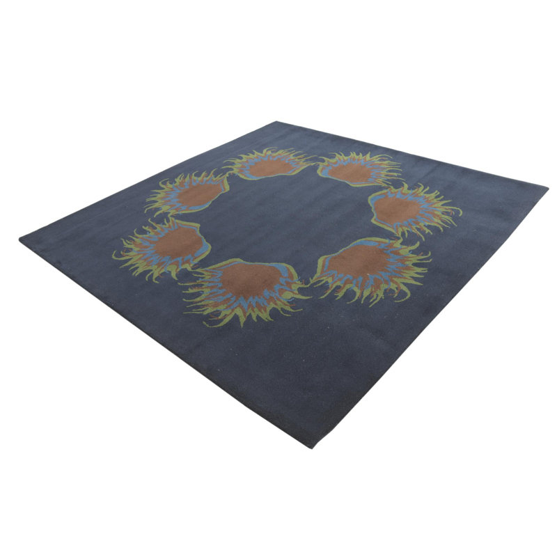 Square Otto Navy Blue Rug
