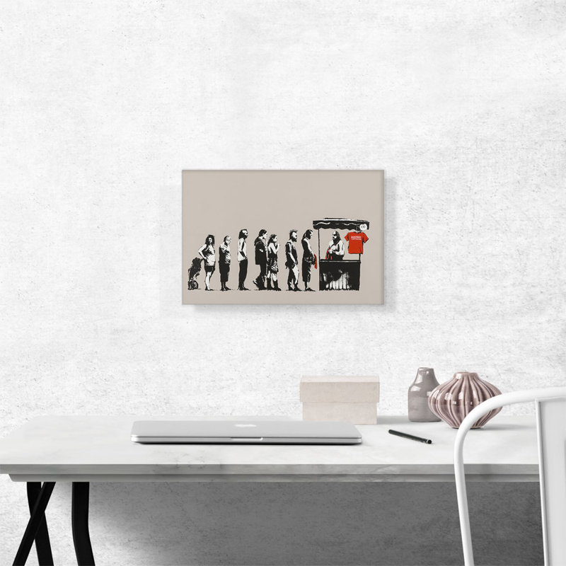 «Destroy Capitalisme» par Banksy, reproduction d'art sur toile tendue, H 12 po x l 18 po x P 0,75 po
