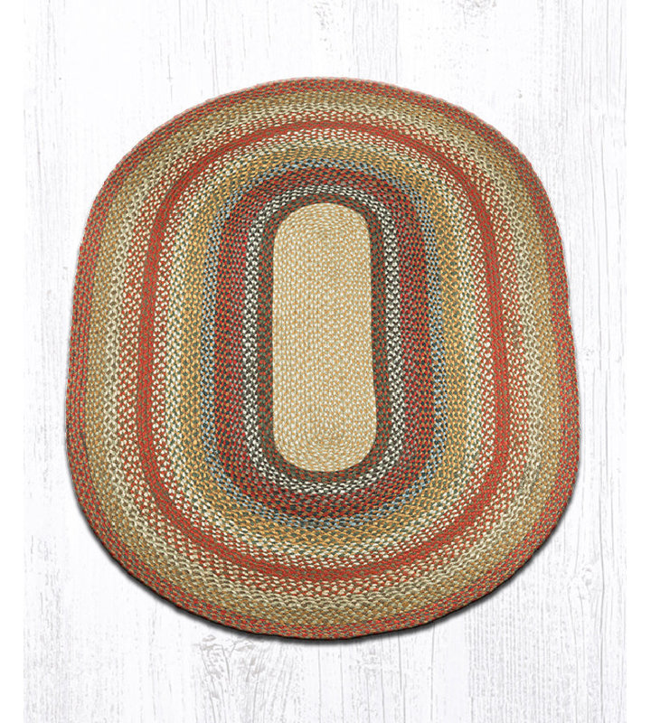  Eco-Conscious Oval Hand-Braided Jute Rugs, 4'x6'