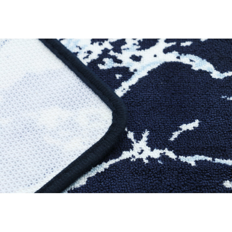 Ensemble de bain abstrait avec crochets 15 pièces Pelagios, Bleu marine