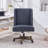 Upholstered Swivel Task Chair with Nailhead Trim-895862022