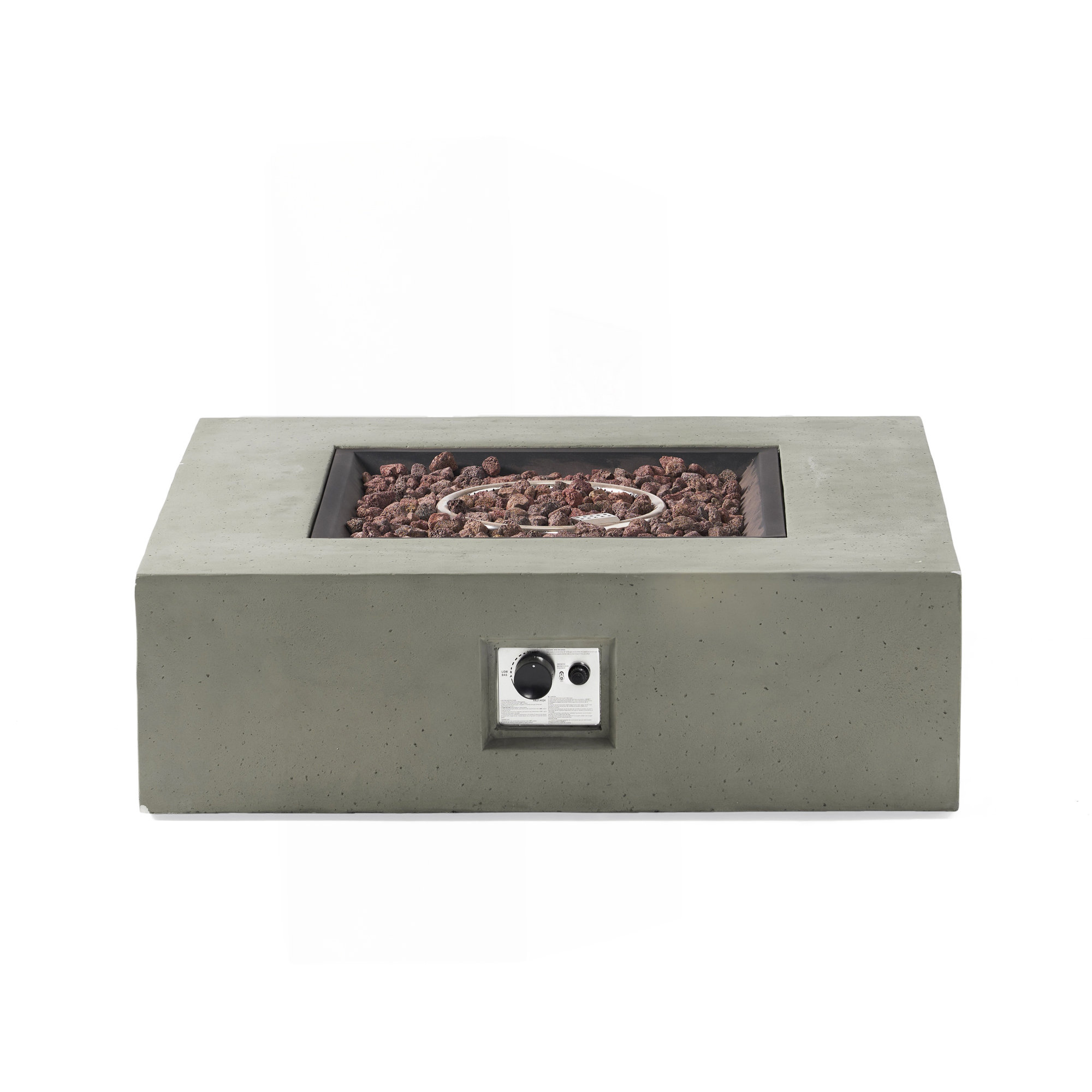 Latitude Run® 50 000 BTU SQUARE MGO FIRE TABLE TANK OUTSIDE | Wayfair