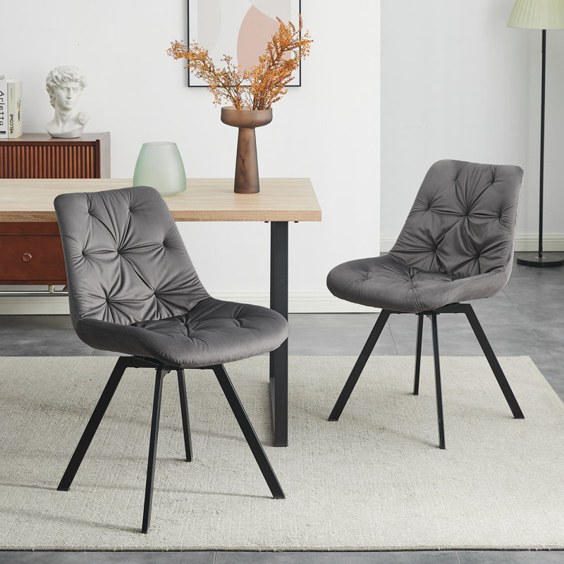Anginette Side Chair Set, Grey, 2
