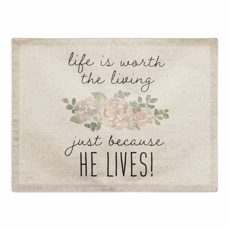 Abdulilah Polyester No Pattern Rectangle Placemat