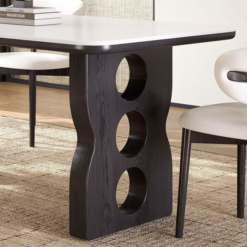Table en bois fritté Nordic, 29.5" H x 55.1" W x 31.5" D