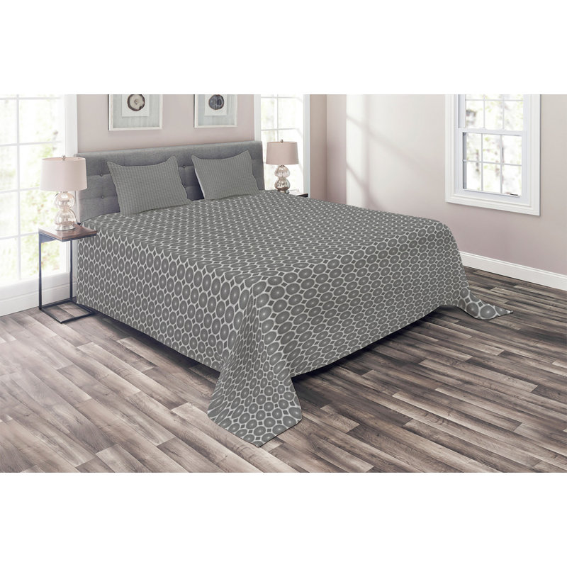 Modern & Contemporary Polyester Geometric Shapes Coverlet, King Bedspread + 2 Shams