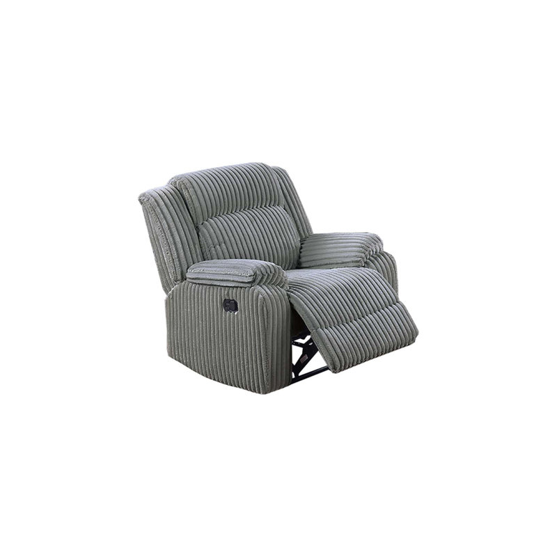 Fauteuil inclinable en velours côtelé 1 pièce, Fumée