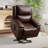 Daphnie 38.2" W Genuine Leather Power Lift Assist Recliner with Massage Heating-856596660