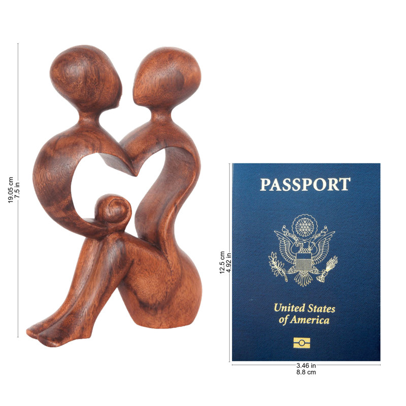 A Heart Shared by Two Romantic Sculpture