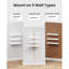 Tablettes flottantes, tablettes murales pour décor de salle de bain / salon / chambre / cuisine, tablettes blanches avec supports invisibles, ensemble de 3