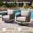 Outdoor Patio Furniture Set- Piece High Back Outdoor Furniture Set Sectional Sofa With Wicker Swivel Rocker Patio Chairs,6" Thick Cushions Ottomans For Porch Balcony Patio Deck-938904682