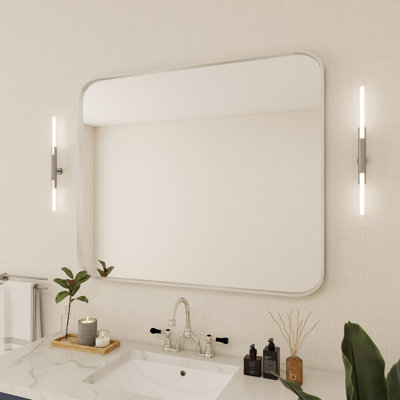 Stylish Aluminum Framed Mirror with Rounded Corner for Elegant Home Decor