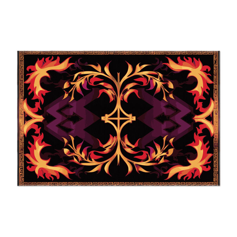 Golden Cascade Indoor And Outdoor Area Rug, Rectangle 9' x 12'