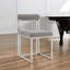 Ensemble de deux chaises d'appoint de salle à manger rembourrées en polyester gris et argent-1365709032-1365709039