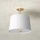 Eastpoint Single Light Fabric Semi Flush Mount