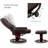 Odey 2 Set Faux Leather Swivel Recliner, Multi-Position Leisure Chair with Adjustable Back-1457646101