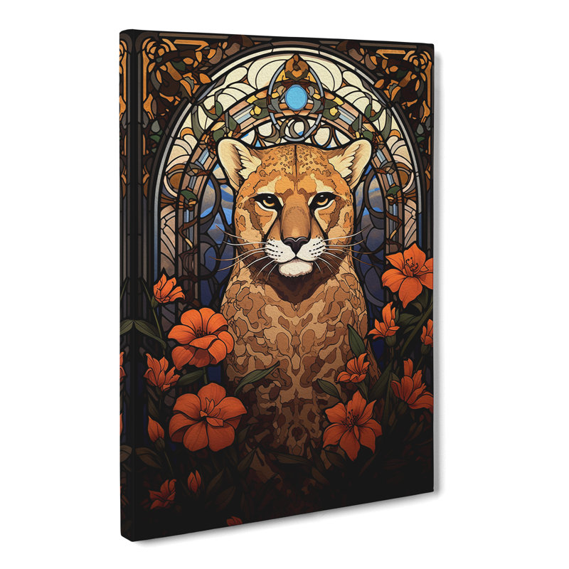 Cheetah Nouveau - Wrapped Canvas, 50cm H x 35cm W x 3cm D