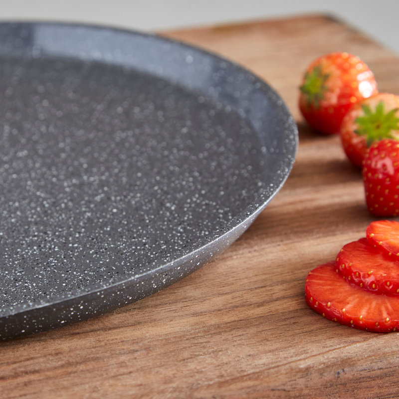 Tower T81287 Cerastone Forged Aluminium Crepe Pan with Ceramic Non-Stick Coating, 25cm, Graphite