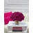 Fuchsia Real Touch Large Head Roses Arrangement
